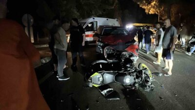 Samsun’un İlkadım ilçesinde meydana gelen bir trafik kazasında SUV aracı
