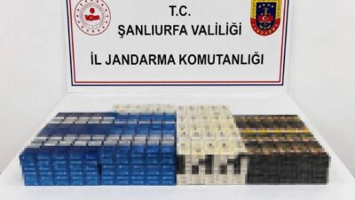 Şanlıurfa’da düzenlenen bir operasyonda, 6.940 paket kaçak sigara ve 3