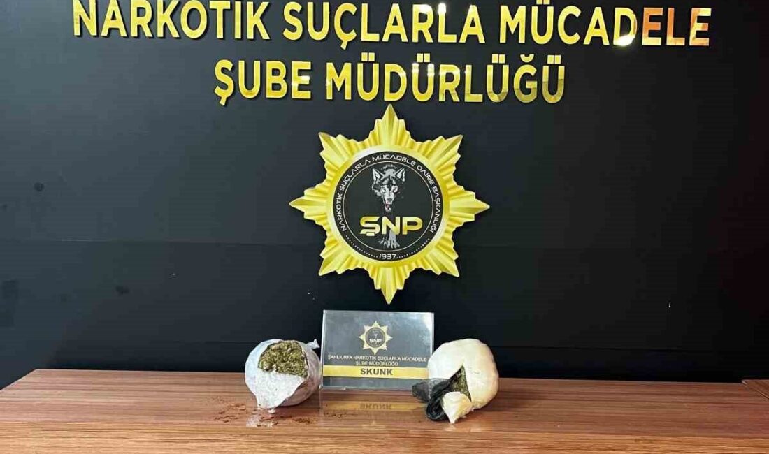 Haliliye ilçesinde gerçekleşen olayda, Şanlıurfa İl Emniyet Müdürlüğü Narkotik Suçlarla