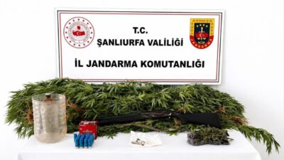 Şanlıurfa’nın Akçakale ilçesinde gerçekleştirilen operasyonda bir miktar uyuşturucu madde bulundu
