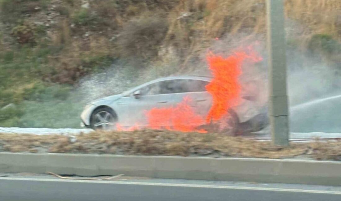 Söke ilçesinde seyir halindeki bir araçta çıkan yangın, maddi hasara