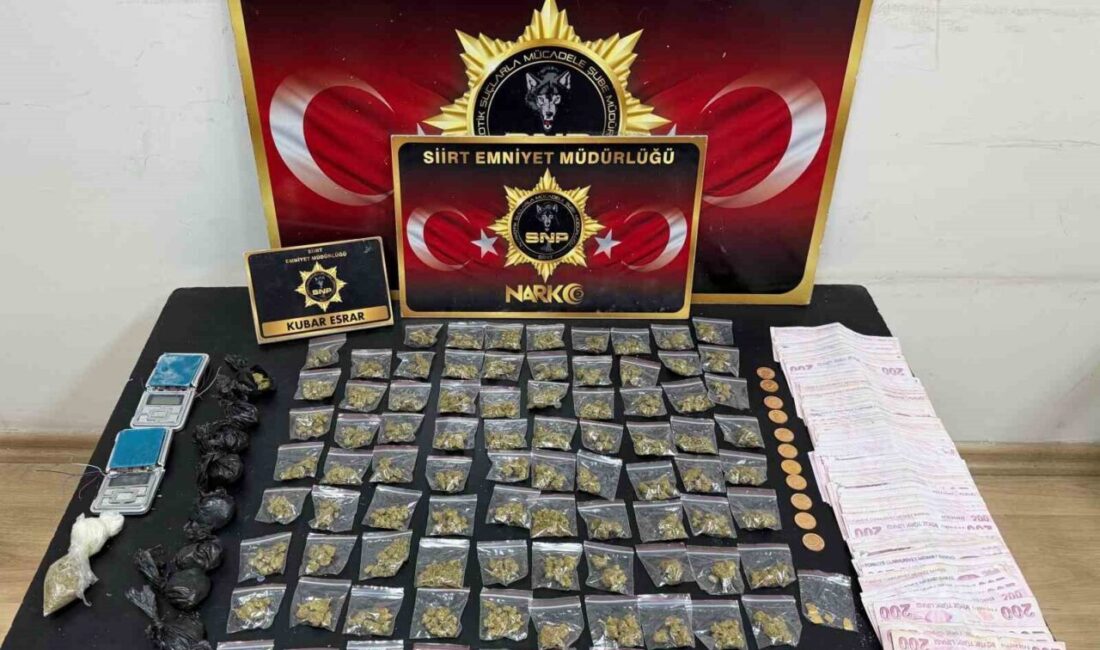 Siirt’te uyuşturucu ticaretini ve kullanımını durdurma amacıyla düzenlenen operasyonda, “torbacı”