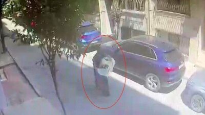 İstanbul Şişli ilçesindeki bir hırsız, bir evden klima ve televizyon