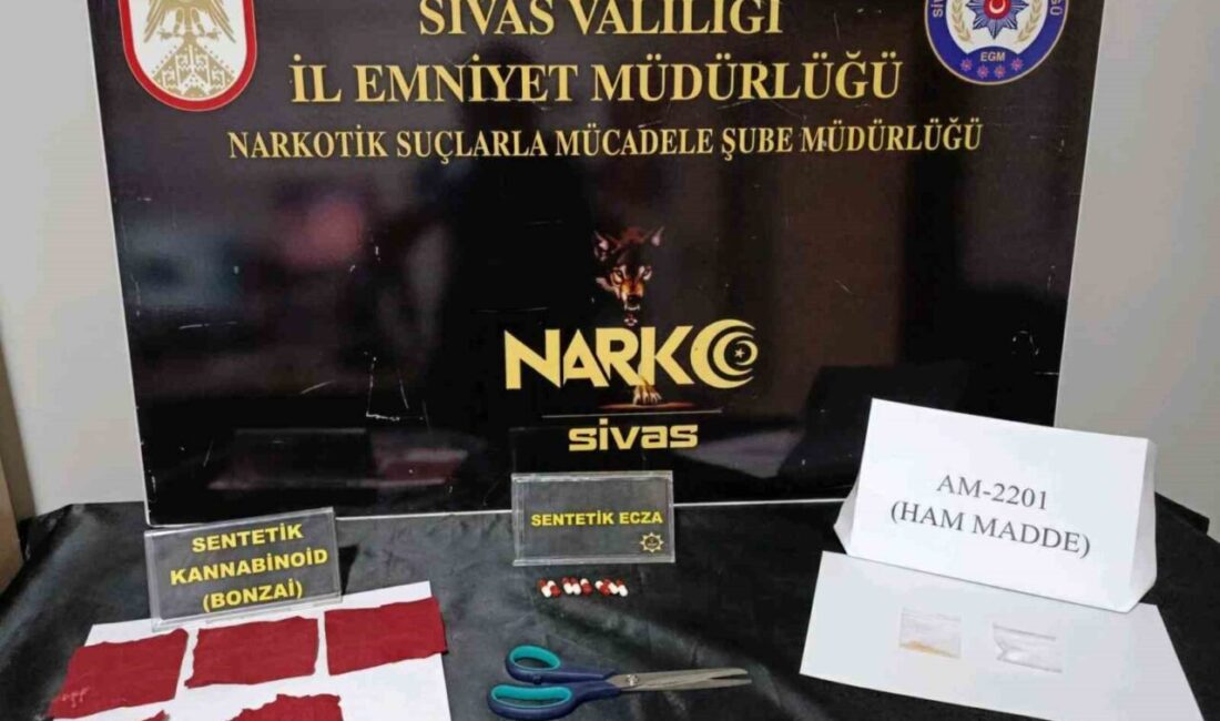Sivas’ta gerçekleşen bir operasyonda, Narkotik ekipleri 42 bin 906 kullanımlık
