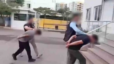 Sultanbeyli’deki ormanlık alanda meydana gelen yangınla ilgili polis ekipleri tarafından