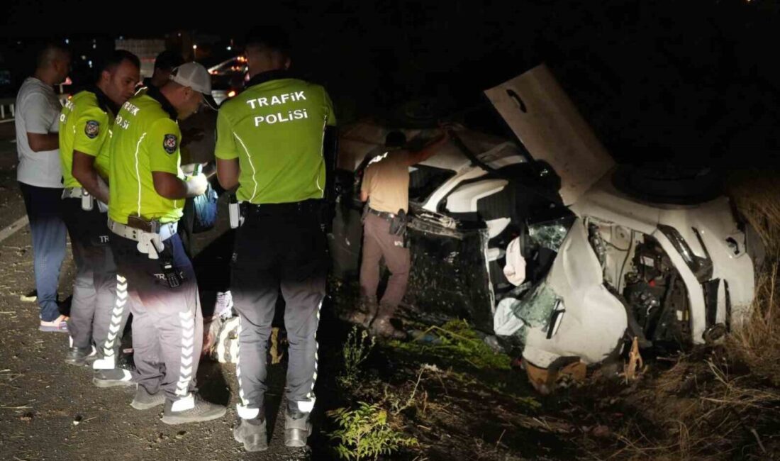 Kırıkkale’de meydana gelen trafik kazasında otomobilin takla atması sonucu 2