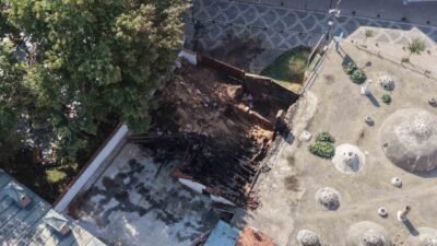 Tokat’ta, tarihi Pervane Hamamı’nın makine dairesinde gece saatlerinde meydana gelen