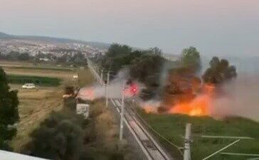 Tavşanlı ilçesinde meydana gelen arazi yangını, demiryolu hattını tehdit ettiği