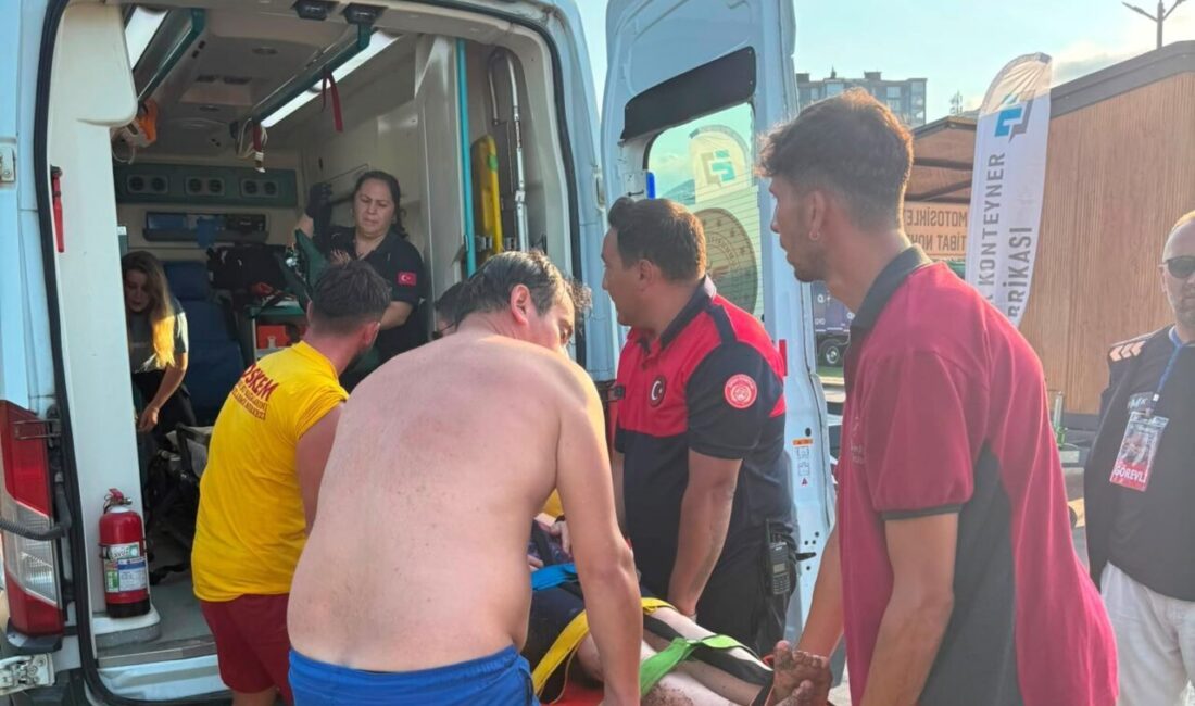 Fatsa ilçesinde, denize girmenin yasak olduğu bir bölgede boğulma tehlikesi