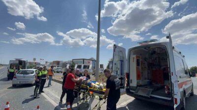 Çorlu ilçesinde meydana gelen trafik kazasında, hatalı dönüş yapan bir