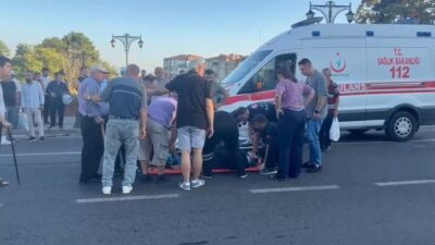 Tekirdağ ilinde, Hükümet Caddesi’nde meydana gelen bir olayda, otomobil tarafından