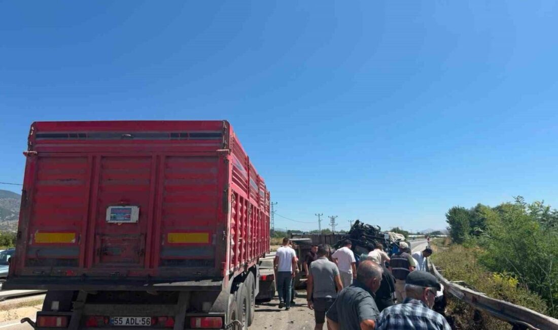 Tokat-Turhal karayolunda bir çekici ile traktörün çarpışması sonucunda meydana gelen