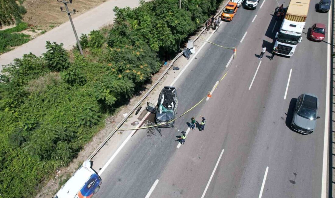 Anadolu Otoyolu Sakarya kesiminde, bir piyade uzman onbaşısının kullandığı otomobil,