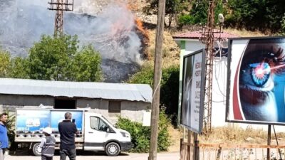 Tunceli’de Moğultay Mahallesi’nde çıkan yangın, otluk bir alanda başladı ve