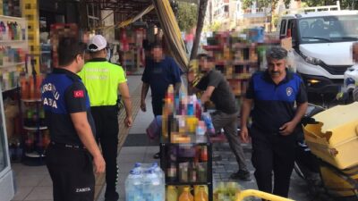 Turgutlu Belediyesi ve İlçe Emniyet Müdürlüğü ekipleri, yol ve kaldırım