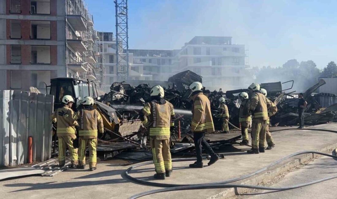 Tuzla’da bulunan bir işçi konteynerinde meydana gelen yangın, ekiplerin müdahalesi
