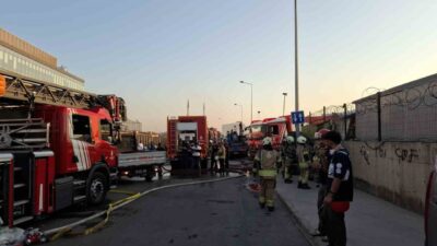 Tuzla İçmeler bölgesinde meydana gelen yangın, otluk alandan başlayıp depolama