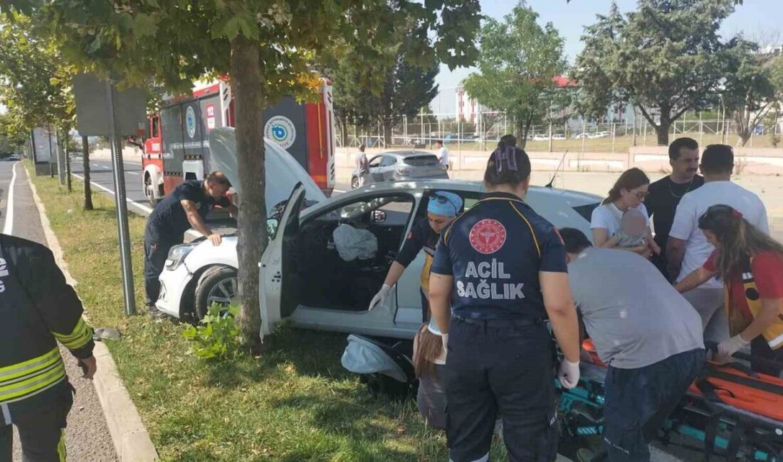 Çorlu ilçesinde meydana gelen bir trafik kazasında, sürücüsü U dönüşü