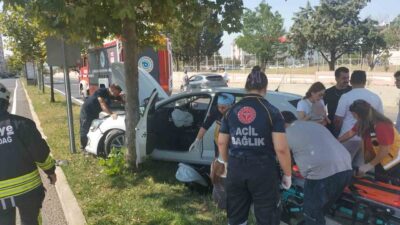 Çorlu ilçesinde meydana gelen bir trafik kazasında, sürücüsü U dönüşü