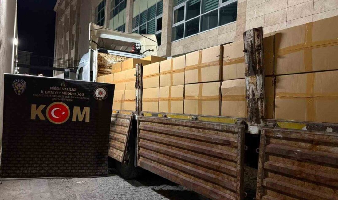 Niğde’nin Ulukışla ilçesinde gerçekleştirilen bir kaçakçılık operasyonunda, piyasa değeri yaklaşık