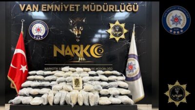 Van’da polis tarafından düzenlenen operasyonda 48 kilo 120 gram esrar