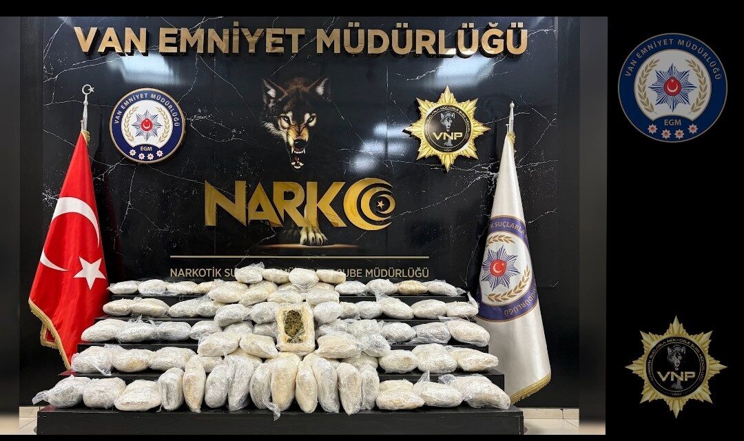 Van’da polis tarafından düzenlenen operasyonda 48 kilo 120 gram esrar