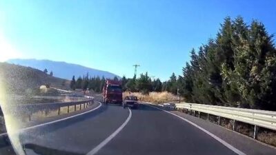 Karabük’te, Safranbolu ilçesinde meydana gelen bir olayda, virajı alırken önündeki