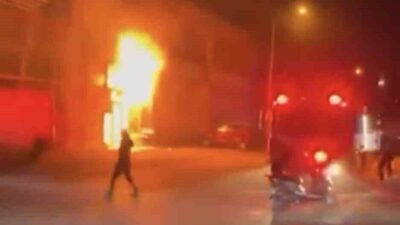 Bursa’da bir işyerinde çıkan yangına müdahale ederken yaralanan bir itfaiye