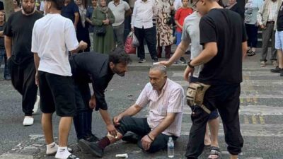 Çorlu’nun Tekirdağ ilçesinde, bir yaya geçidinden geçmeye çalışan bir şahıs