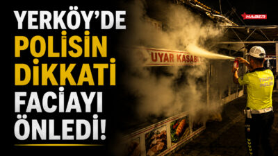 Yozgat’ın Yerköy ilçesinde gece saatlerinde bir kasap dükkanında çıkan yangın,