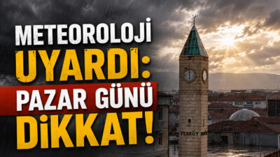 Meteoroloji Genel Müdürlüğü (MGM), Yozgat’ın Yerköy ilçesine yönelik 23 Ağustos