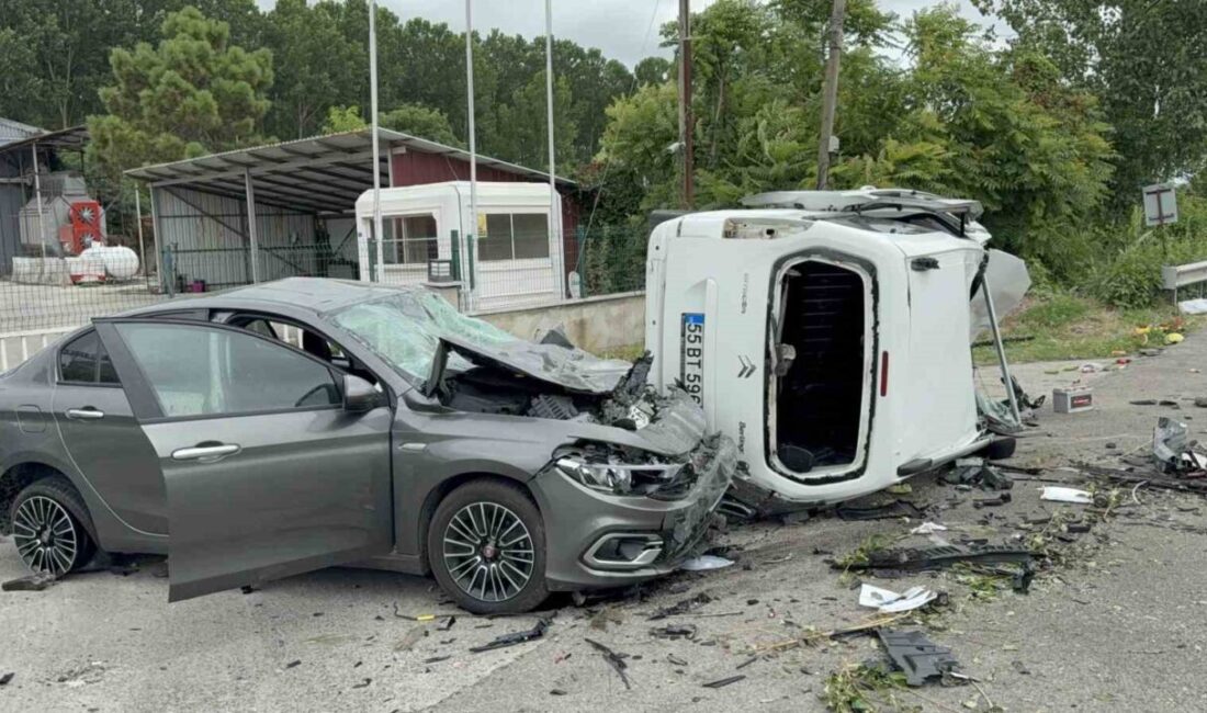 Samsun’un Terme ilçesinde meydana gelen bir trafik kazasında, aracın kontrolünü