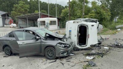 Samsun’un Terme ilçesinde meydana gelen bir trafik kazasında, aracın kontrolünü