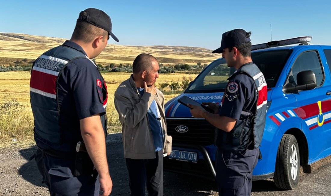 Yozgat İl Jandarma Komutanlığı ekipleri, devriye görevi esnasında fark ettikleri