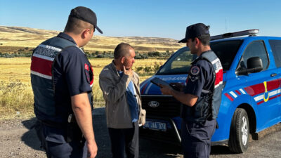 Yozgat İl Jandarma Komutanlığı ekipleri, devriye görevi esnasında fark ettikleri