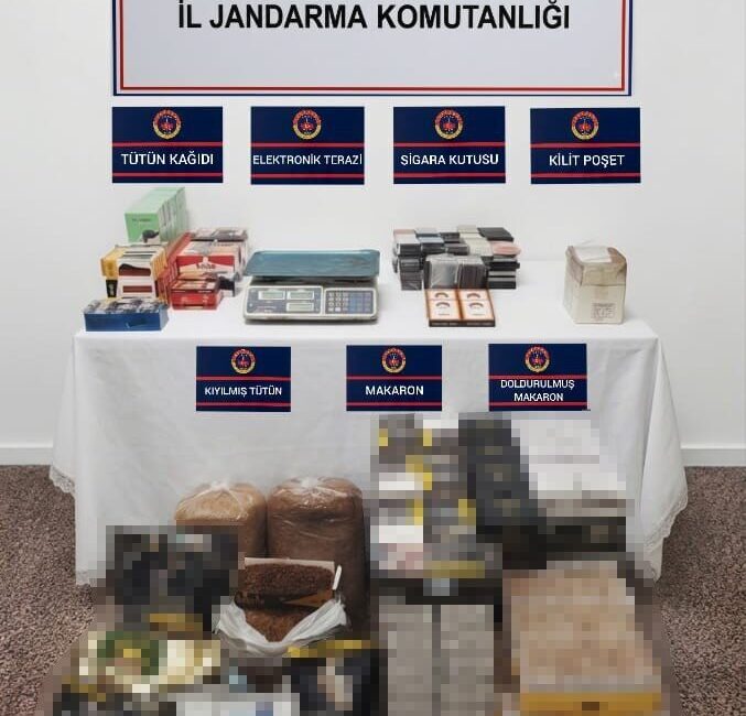 Yozgat’ta jandarma kuvvetleri tarafından gerçekleştirilen bir operasyonda 34 bin adet
