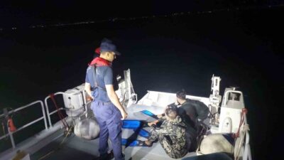 Muğla’nın Bodrum ilçesi açıklarında, Sahil Güvenlik Botu (KB-71) personeli tarafından