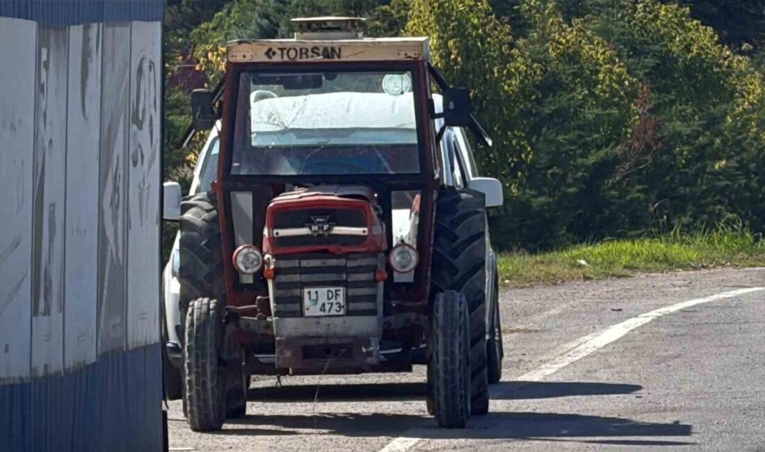 Bilecik’in Bozüyük ilçesinde çalınan bir traktörle yola çıkan yüzde 50