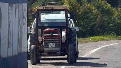 Bilecik’in Bozüyük ilçesinde çalınan bir traktörle yola çıkan yüzde 50