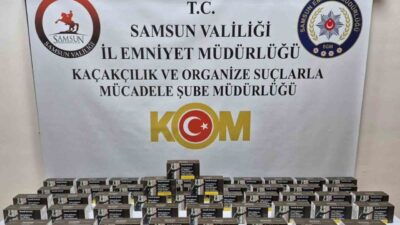 Samsun’da kaçakçılıkla mücadele kapsamında gerçekleştirilen operasyonda, 10 bin adet dolu