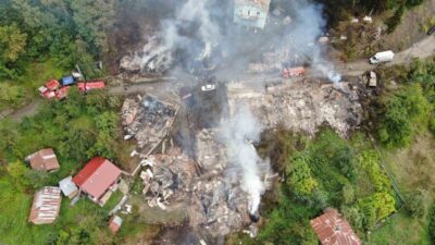 Kastamonu’nun İnebolu ilçesine bağlı bir köyde meydana gelen yangın sonrasında