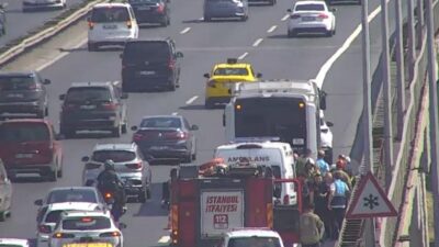 İstanbul’da 15 Temmuz Şehitler Köprüsü Anadolu Yakası istikametinde, Beşiktaş Ortaköy