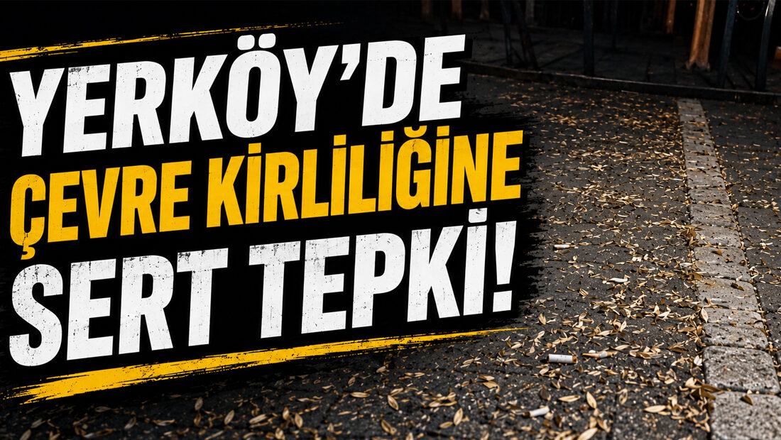 Yozgat’ın Yerköy ilçesinde çarşı merkezinde oturma alanlarına bırakılan çekirdek kabukları