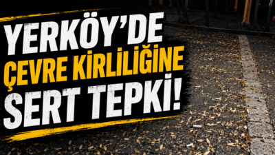 Yozgat’ın Yerköy ilçesinde çarşı merkezinde oturma alanlarına bırakılan çekirdek kabukları