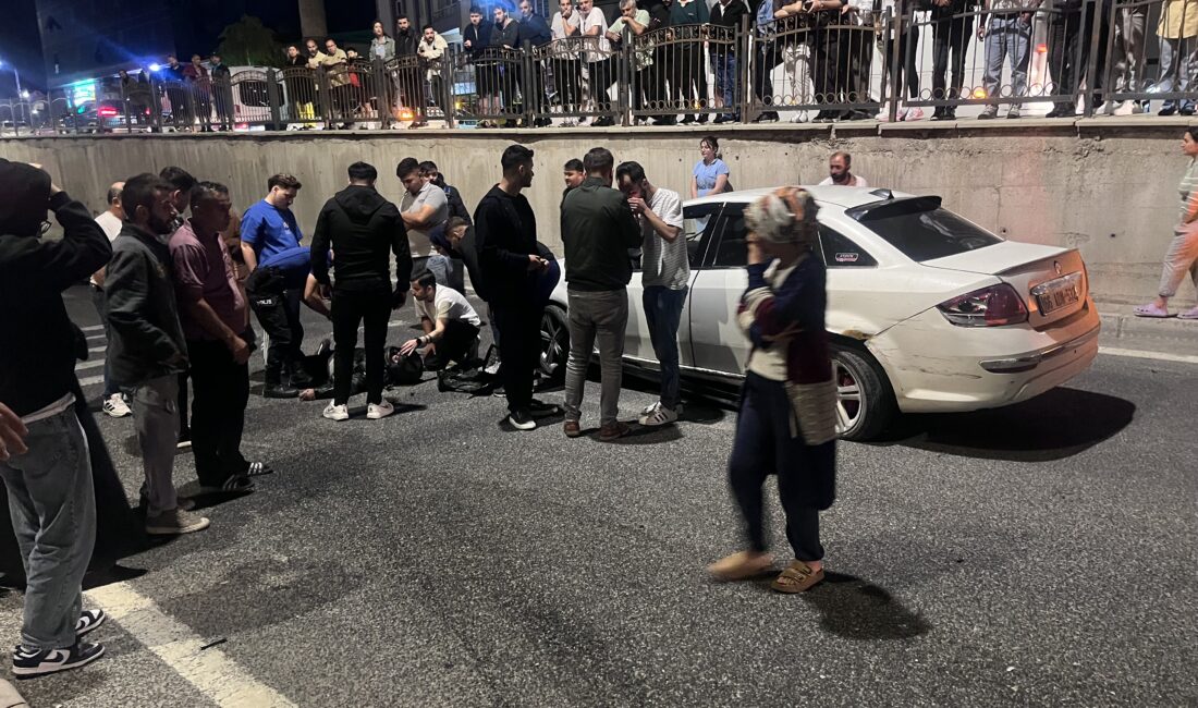 Yozgat’ta alt geçitte kontrolden çıkan bir motosikletin önünde seyreden araca