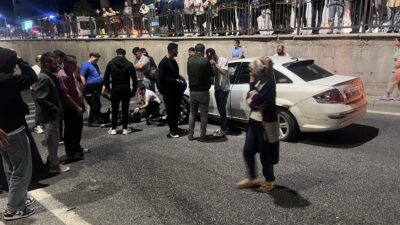Yozgat’ta alt geçitte kontrolden çıkan bir motosikletin önünde seyreden araca
