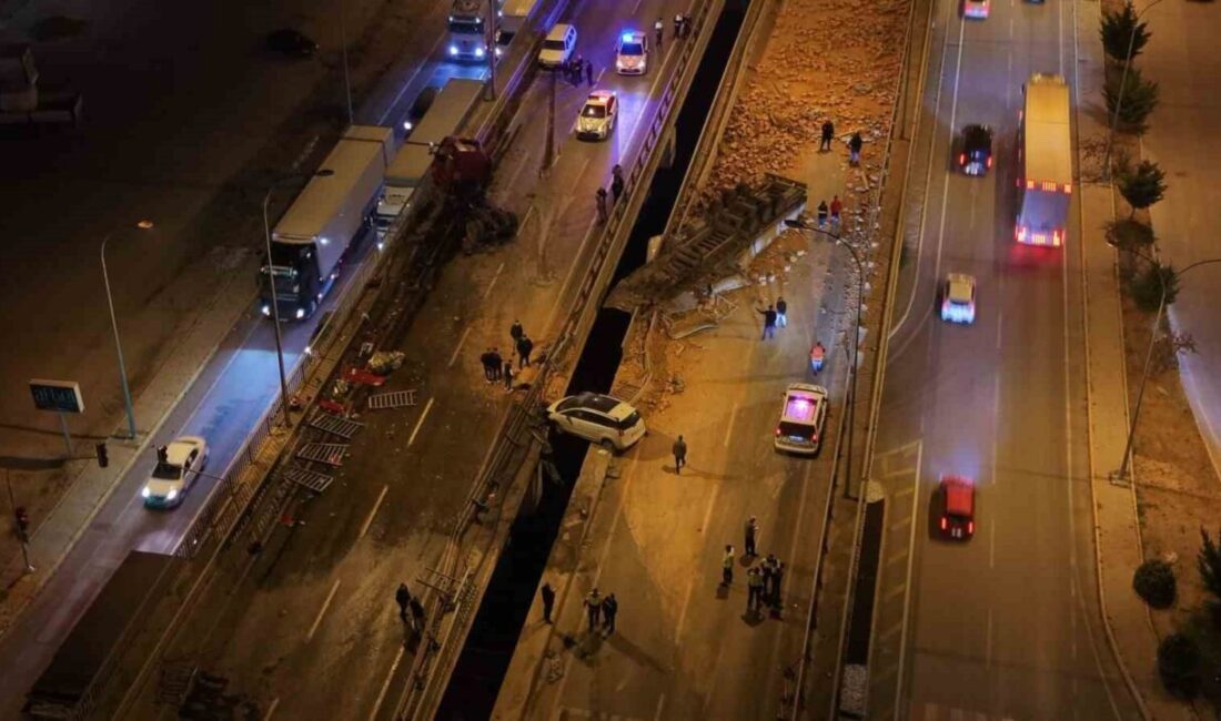 Afyonkarahisar’da, tuğla yüklü bir tır ile birkaç otomobilin karıştığı kaza