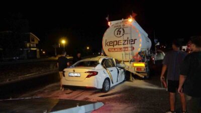 Manavgat, Antalya ilçesinde dün akşam meydana gelen bir kazada, bir