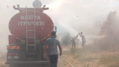 Akşehir ilçesinde bulunan bir göl kenarındaki kamış üretim deposunda meydana
