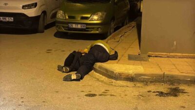Eskişehir’de, Kırmızıtoprak Mahallesi Erciyes Sokak’ta bir kaldırımda hareketsiz yatan ve